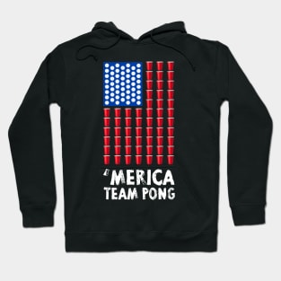 Beer Pong  American Flag T shirt 4th of July Hoodie